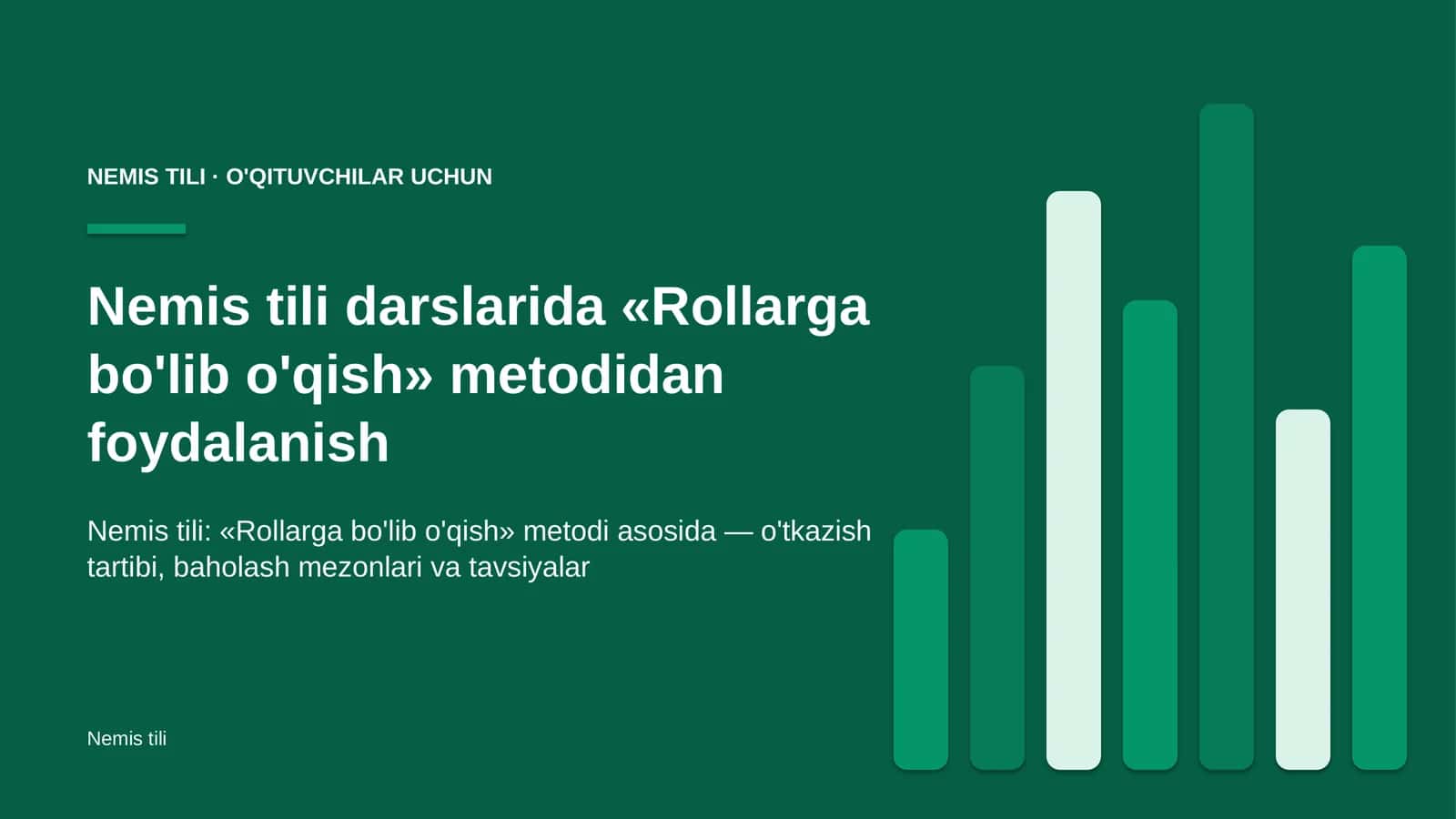 nemis tili darslarida rollarga bo'lib o'qish metodidan foydalanish 5829