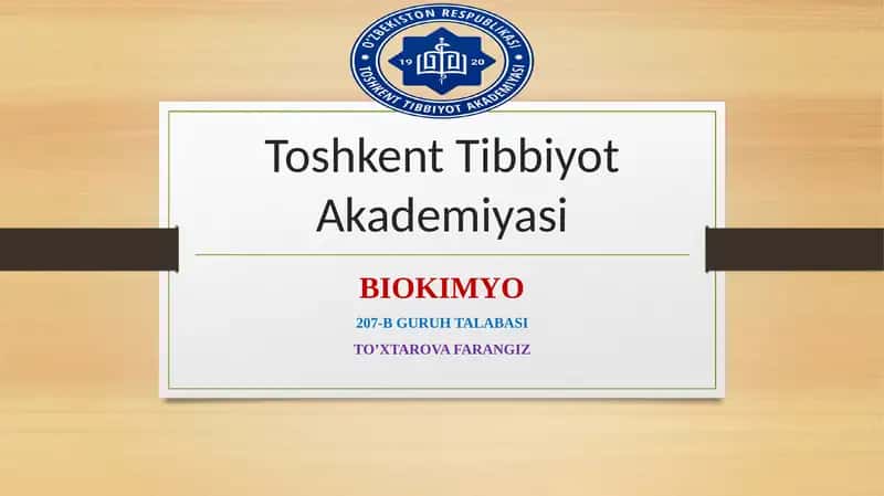 BIOKIMYO