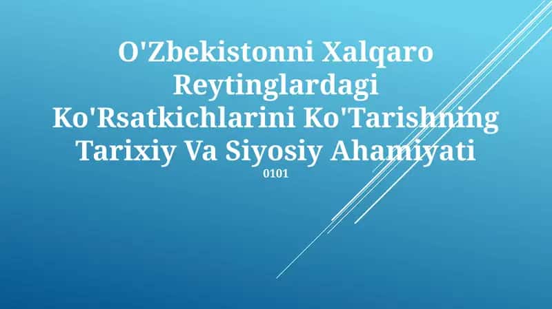 Xalqaro Reytinglar va Ular Bilan Ishlash