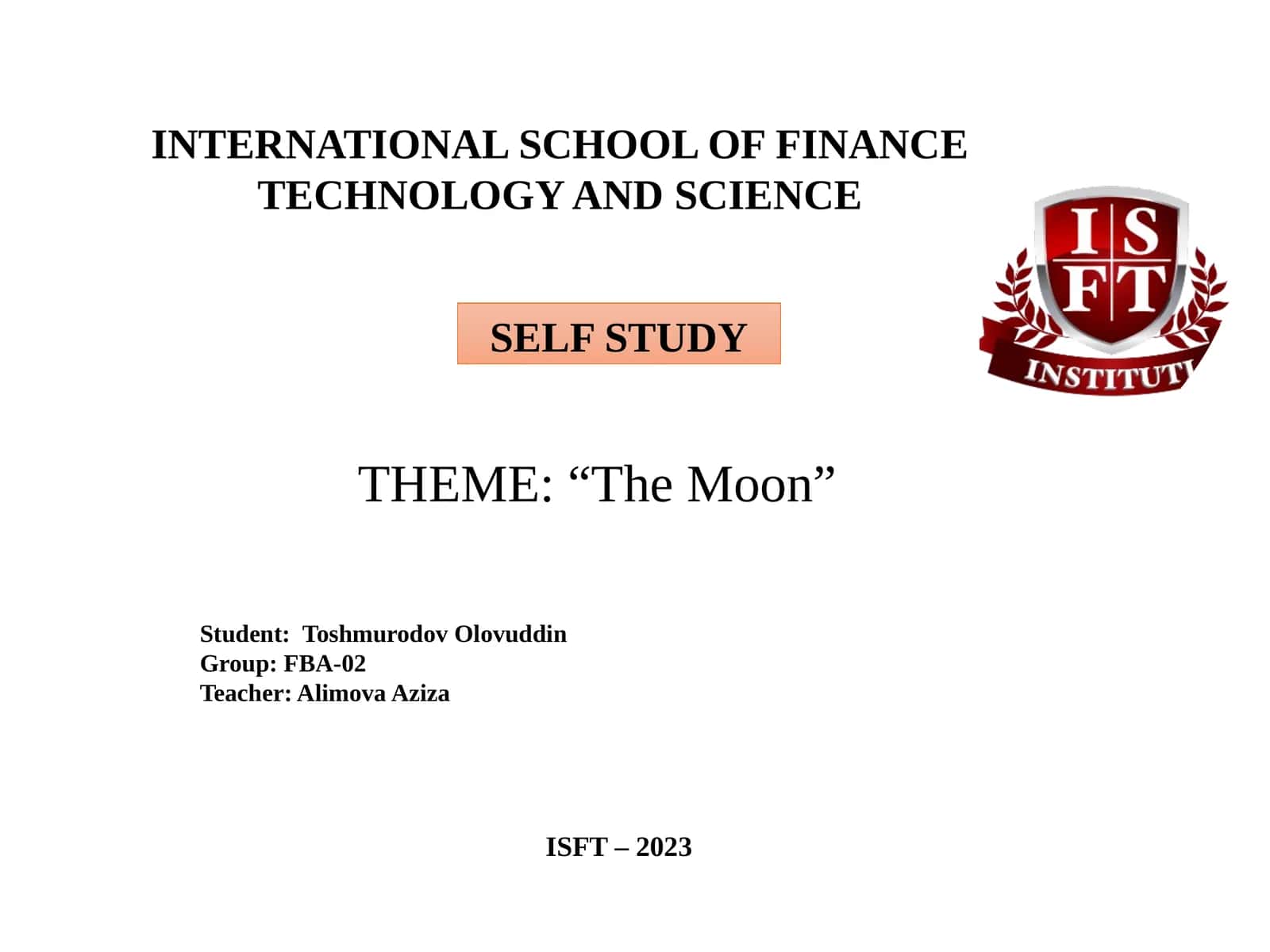 ISFT – 2023