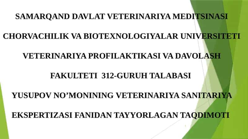 Tuzlangan sabzovotlarni sanitariya jixatdan tekshirish