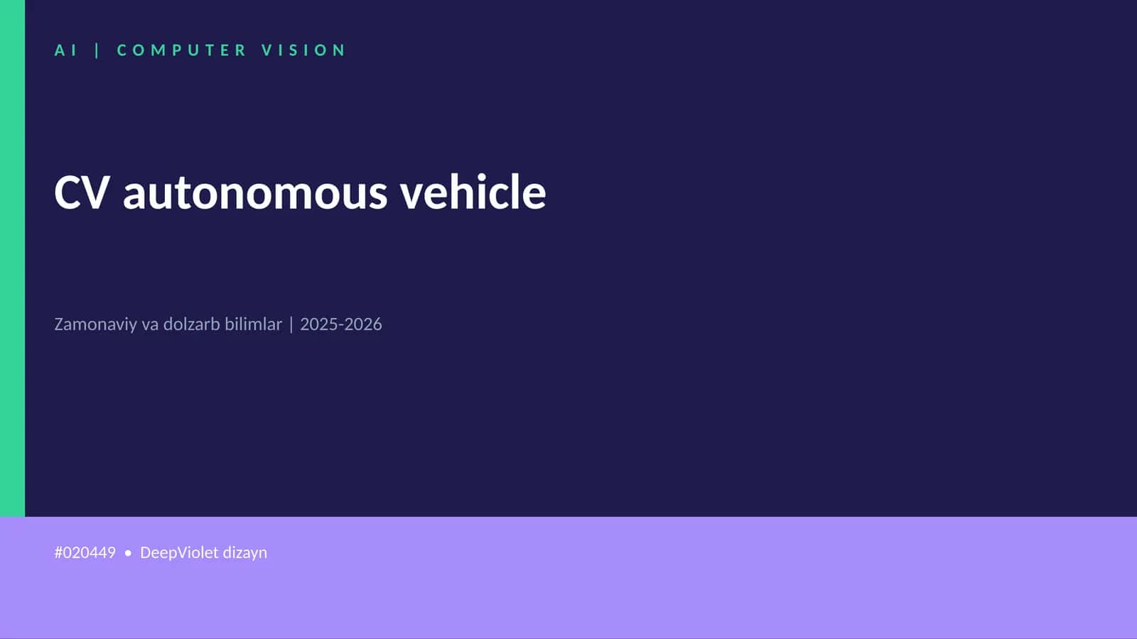 CV autonomous vehicle
