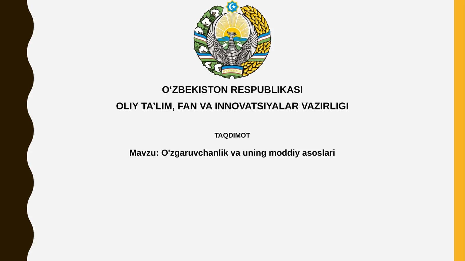 O'zgaruvchanlik va uning moddiyasoslari