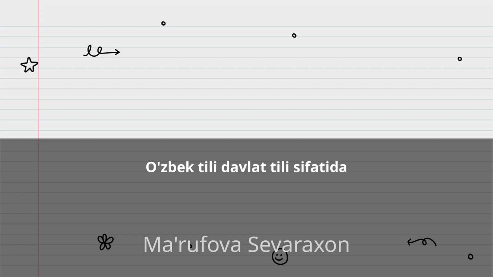 O'zbek tili davlat tili sifatida