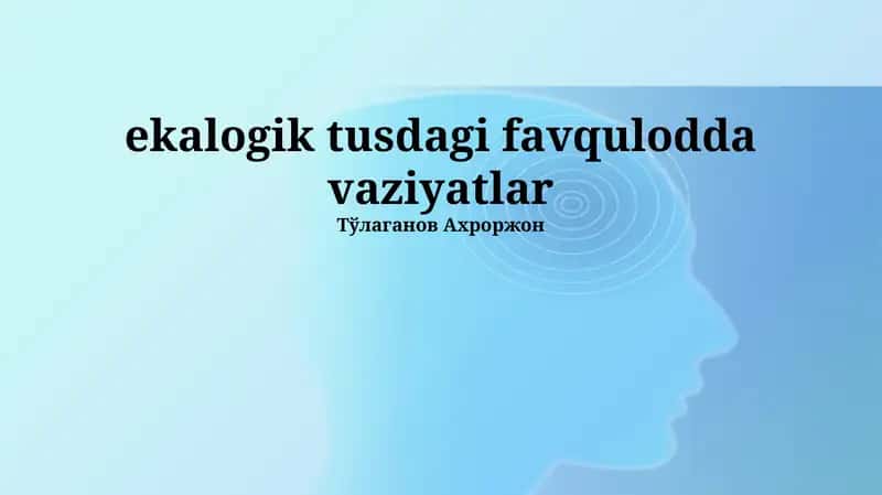 Ekologik Seshanba Vaziyatlari