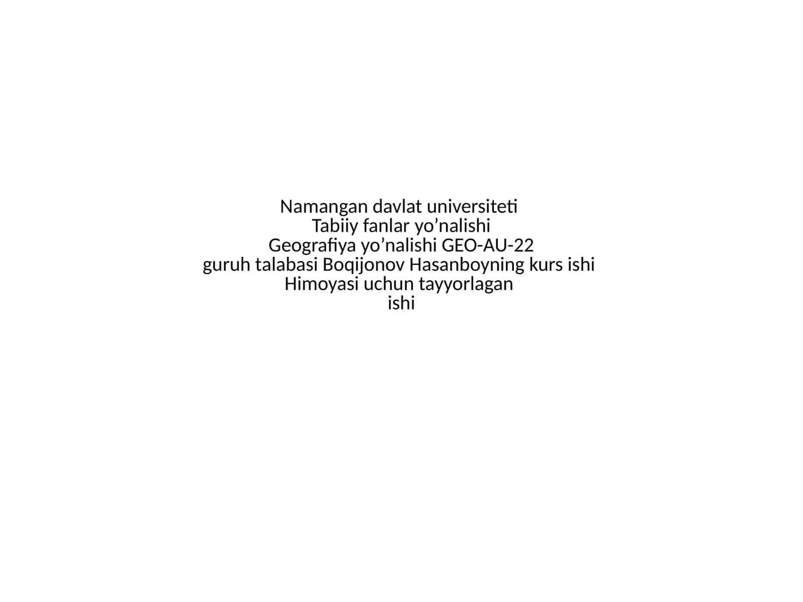 Ijtimoiy-iqtisodiy geografiya kurslari