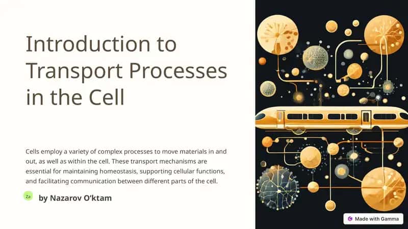 Introduction to Transport Processes in the Cell