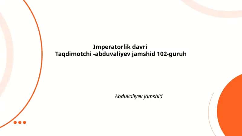 Imperatorlik davri