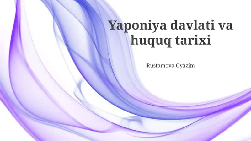 Yaponiya davlati va huquq tarixi