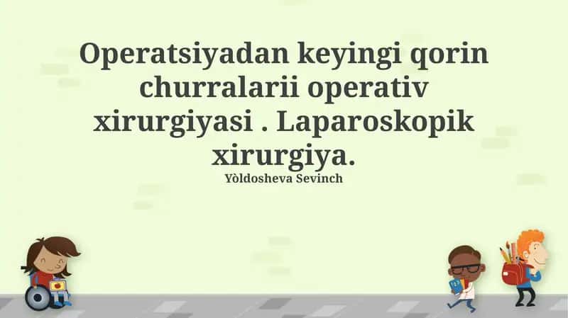 Operatsiyadan keyingi qorin churralarii operativ xirurgiyasi