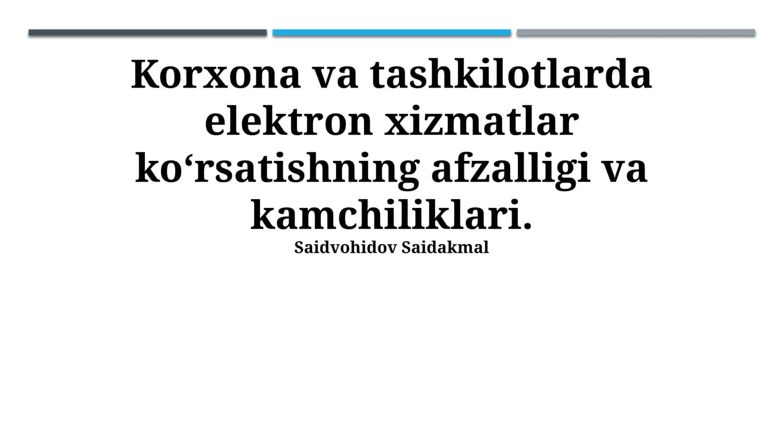 Elektron Xizmatlar Afzalliklari va Kamchiliklari