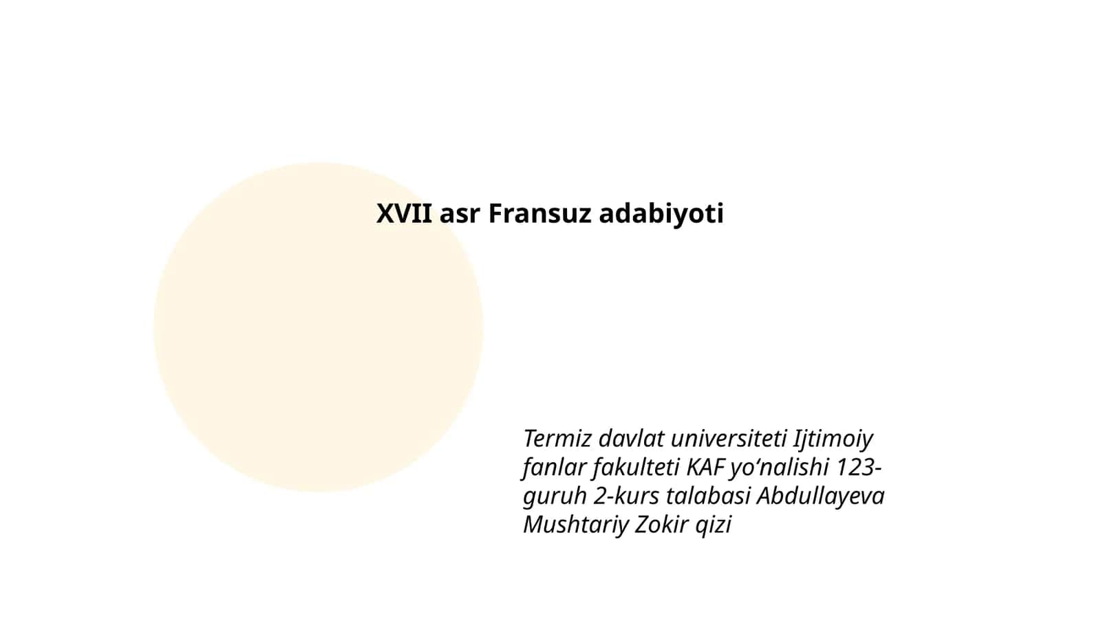 XVII asr Fransuz adabiyoti