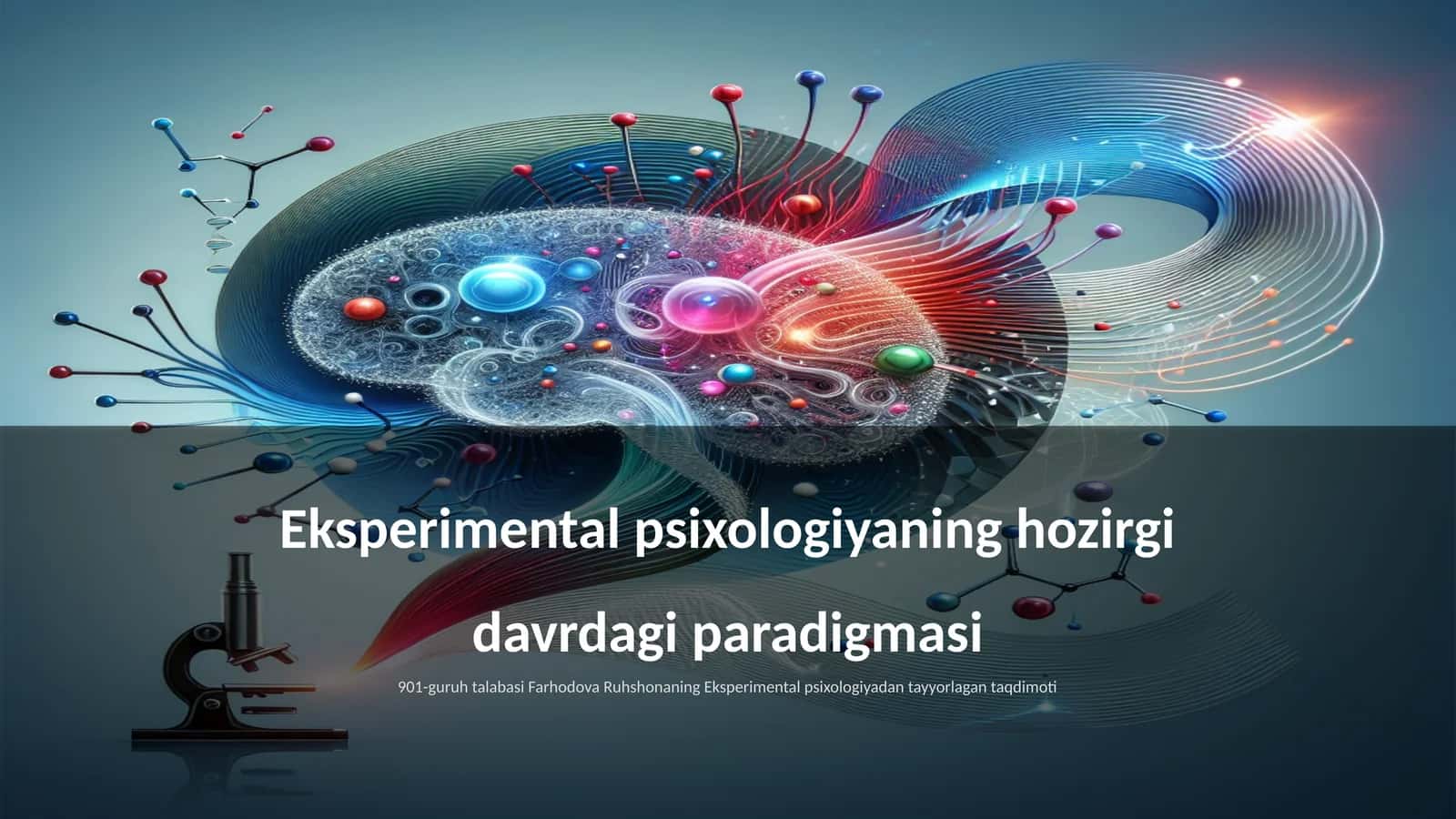 Eksperimental psixologiyaning hozirgi davrdagi paradigmasi