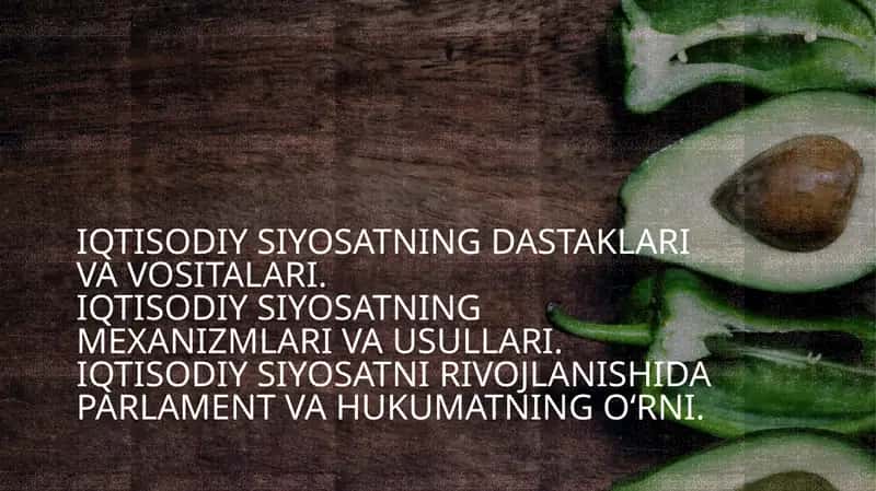 Iqtisodiy siyosatning dastaklari