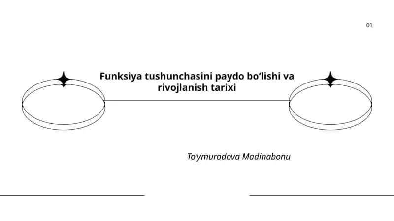 Funksiya tushunchasini paydo boʻlishi va rivojlanish tarixi