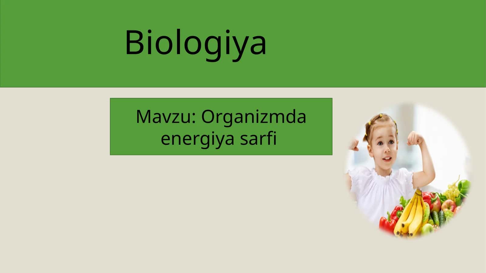 Organizmda energiya sarfi