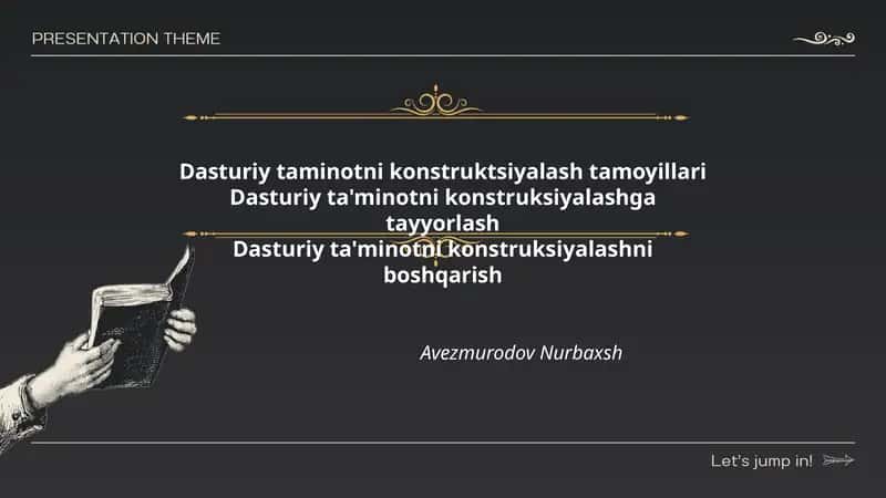 Dasturiy Taminotni Konstruktsiyalash Tamoyillari