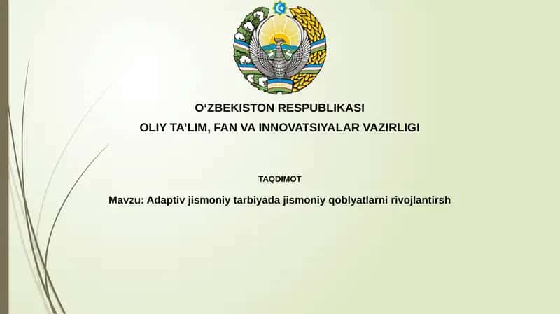 Moslashuvchan jismoniy tarbiya: Ta'rif va ahamiyat