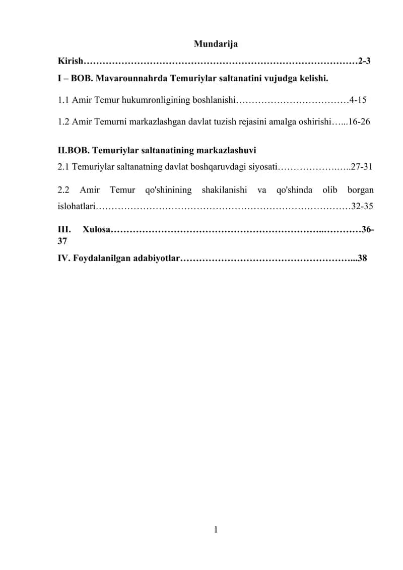Temuriylar saltanati tarixi