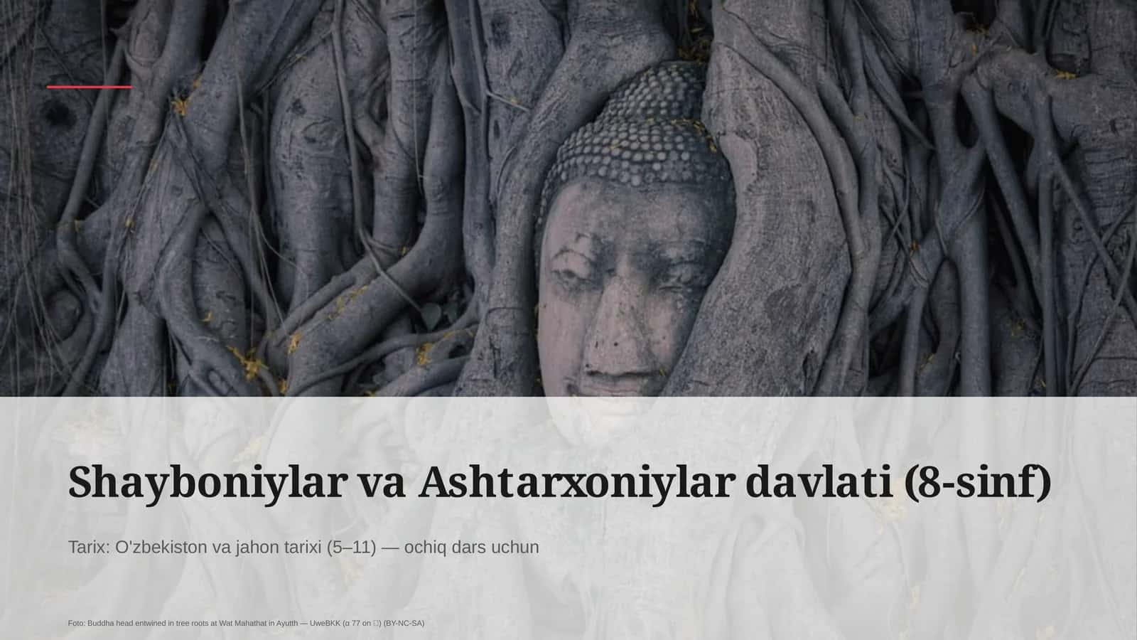 Shayboniylar va Ashtarxoniylar davlati (8-sinf)