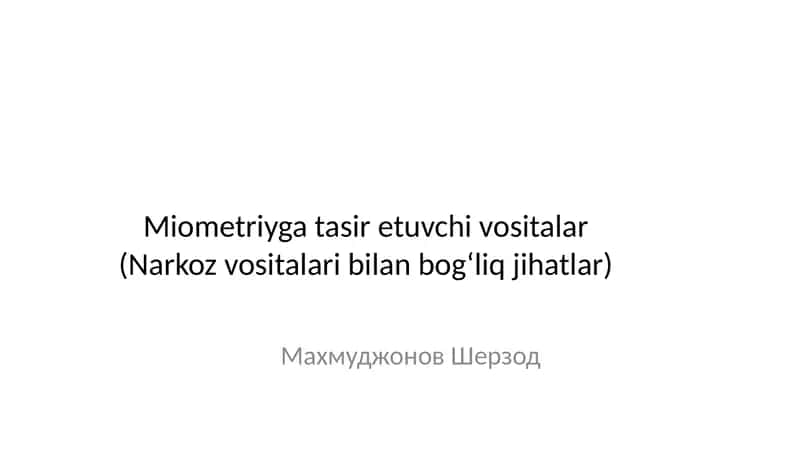 Miometriyga tasir etuvchi vositalar