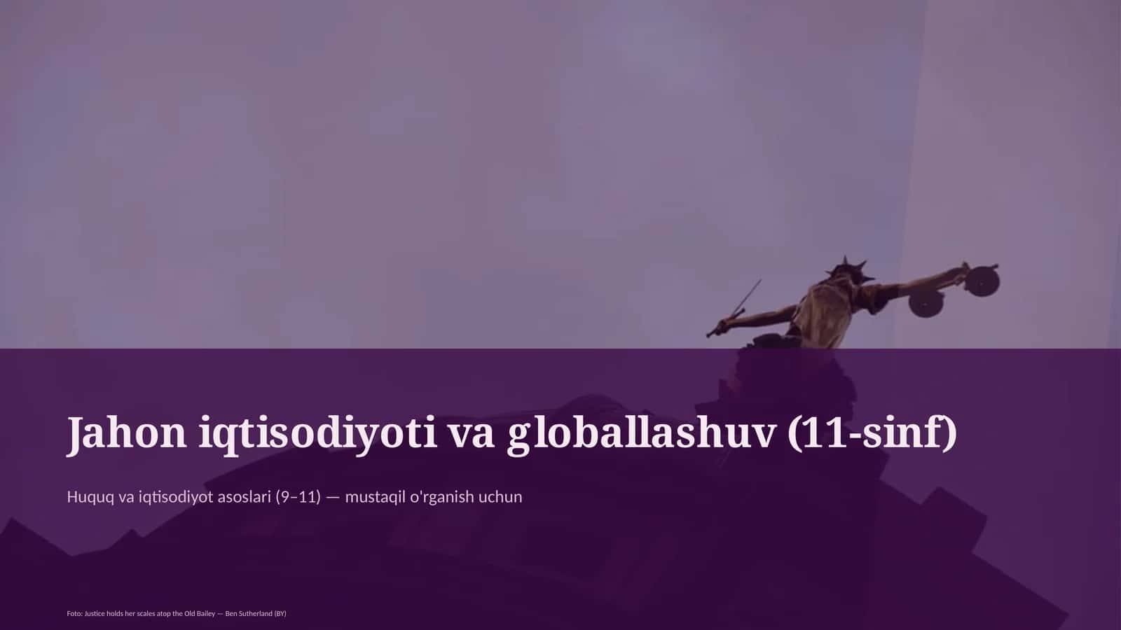 Huquq va iqtisodiyot asoslari (9–11)