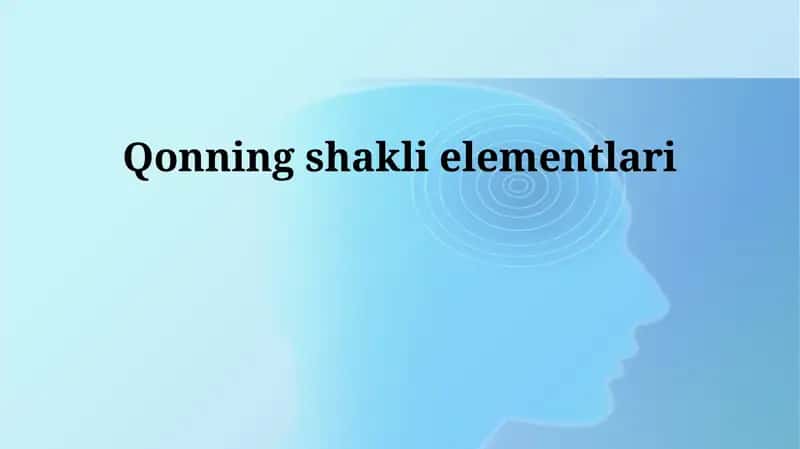 Qonning shakli elementlari
