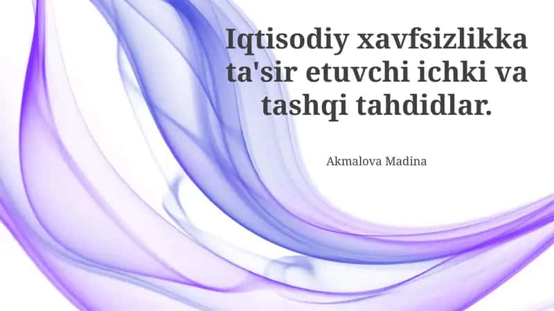 Tabiiy ofatlar va ekologik muammolar