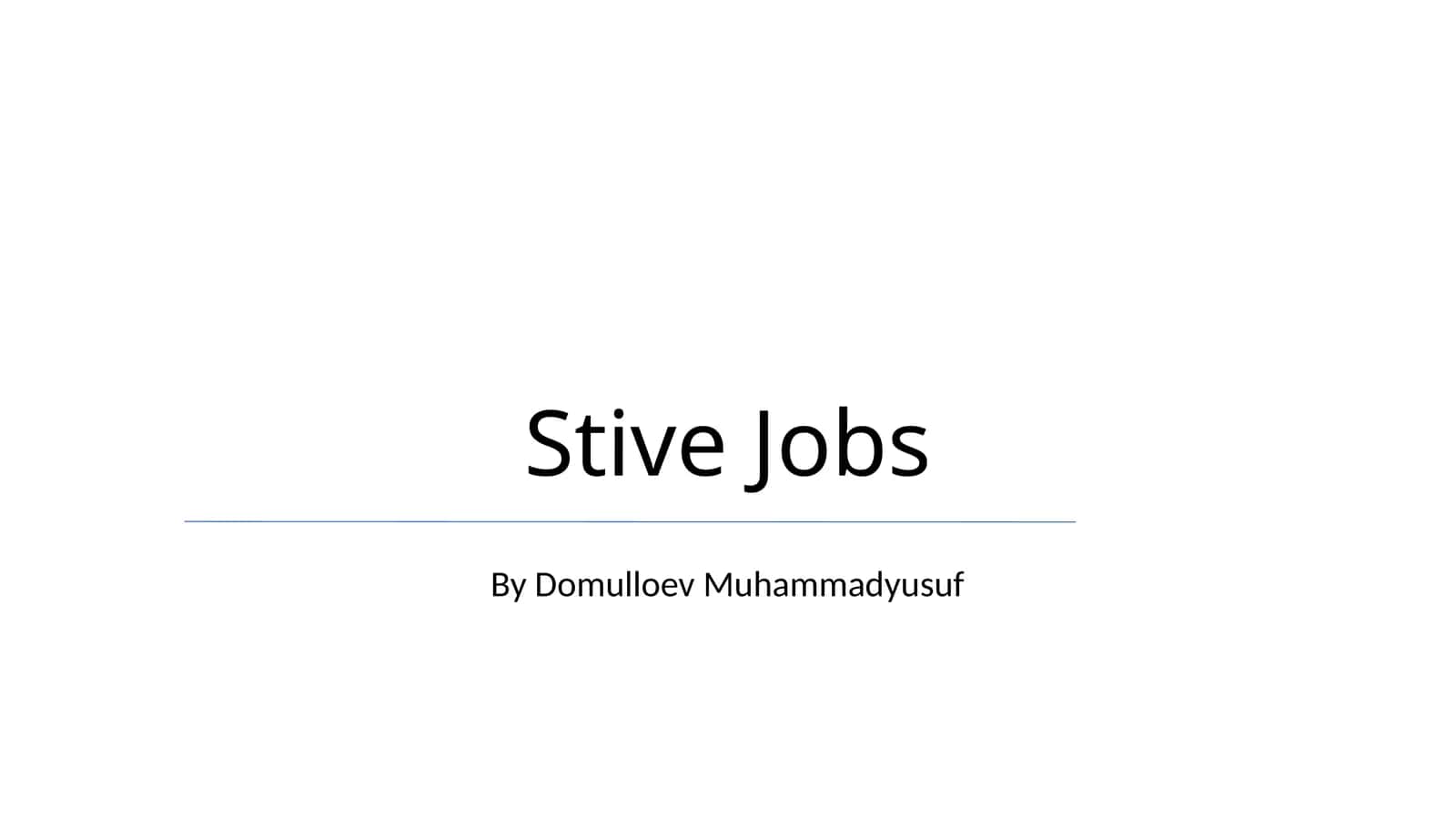 Stive Jobs