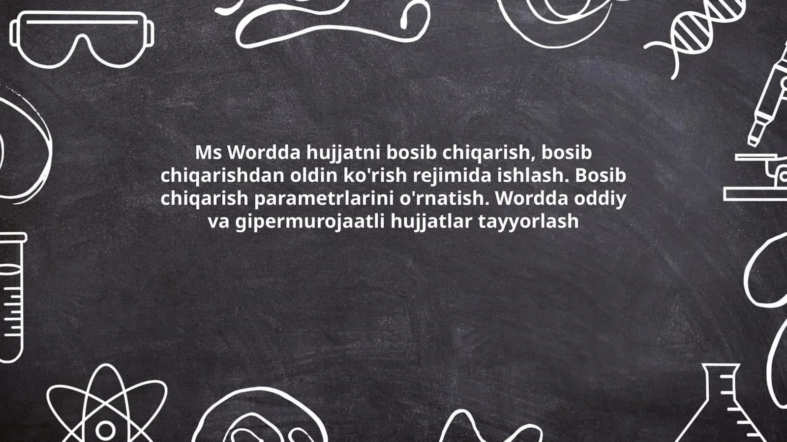 Ms Wordda hujjatni bosib chiqarish