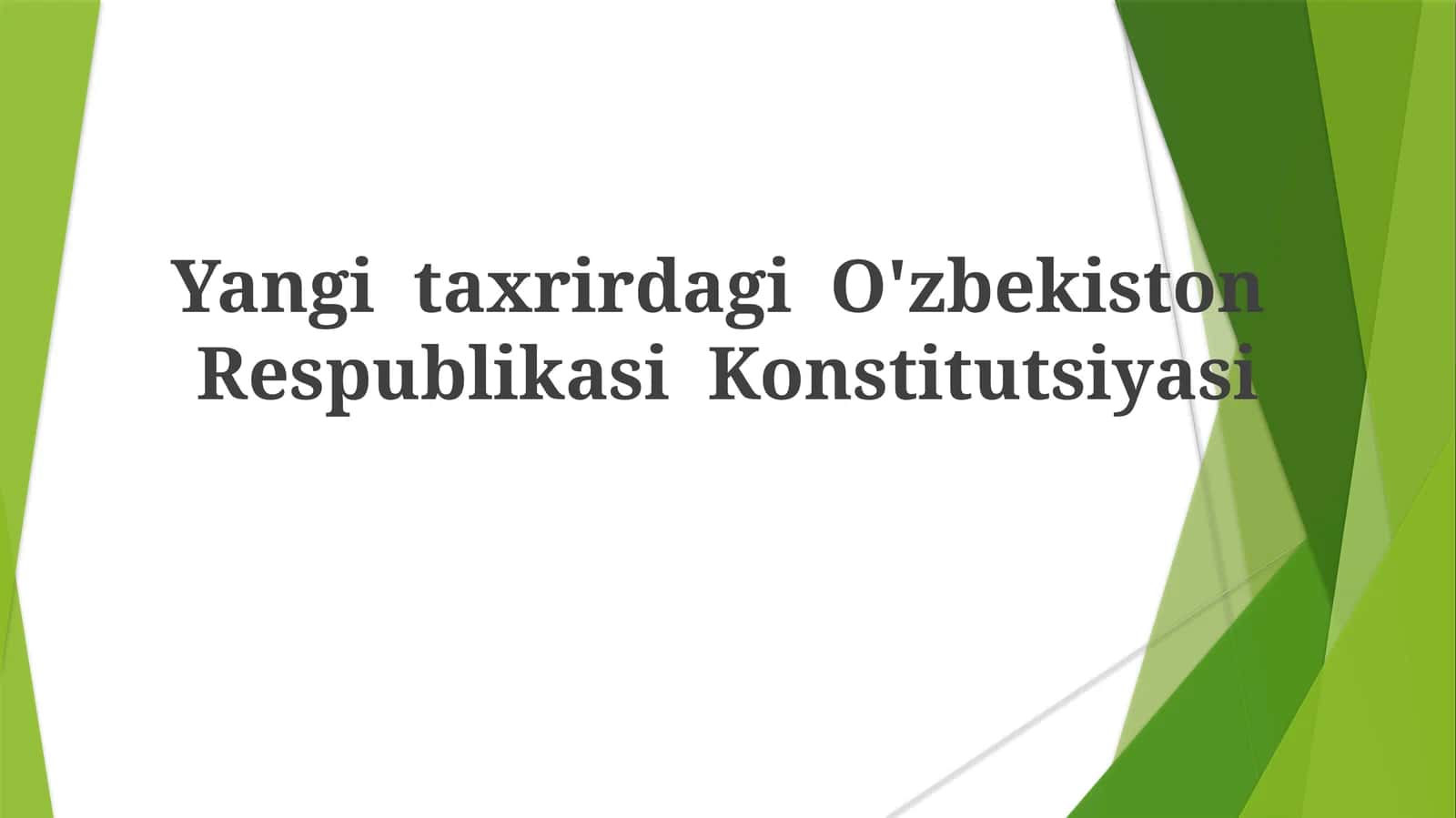 O'zbekiston Respublikasi Konstitutsiyasi