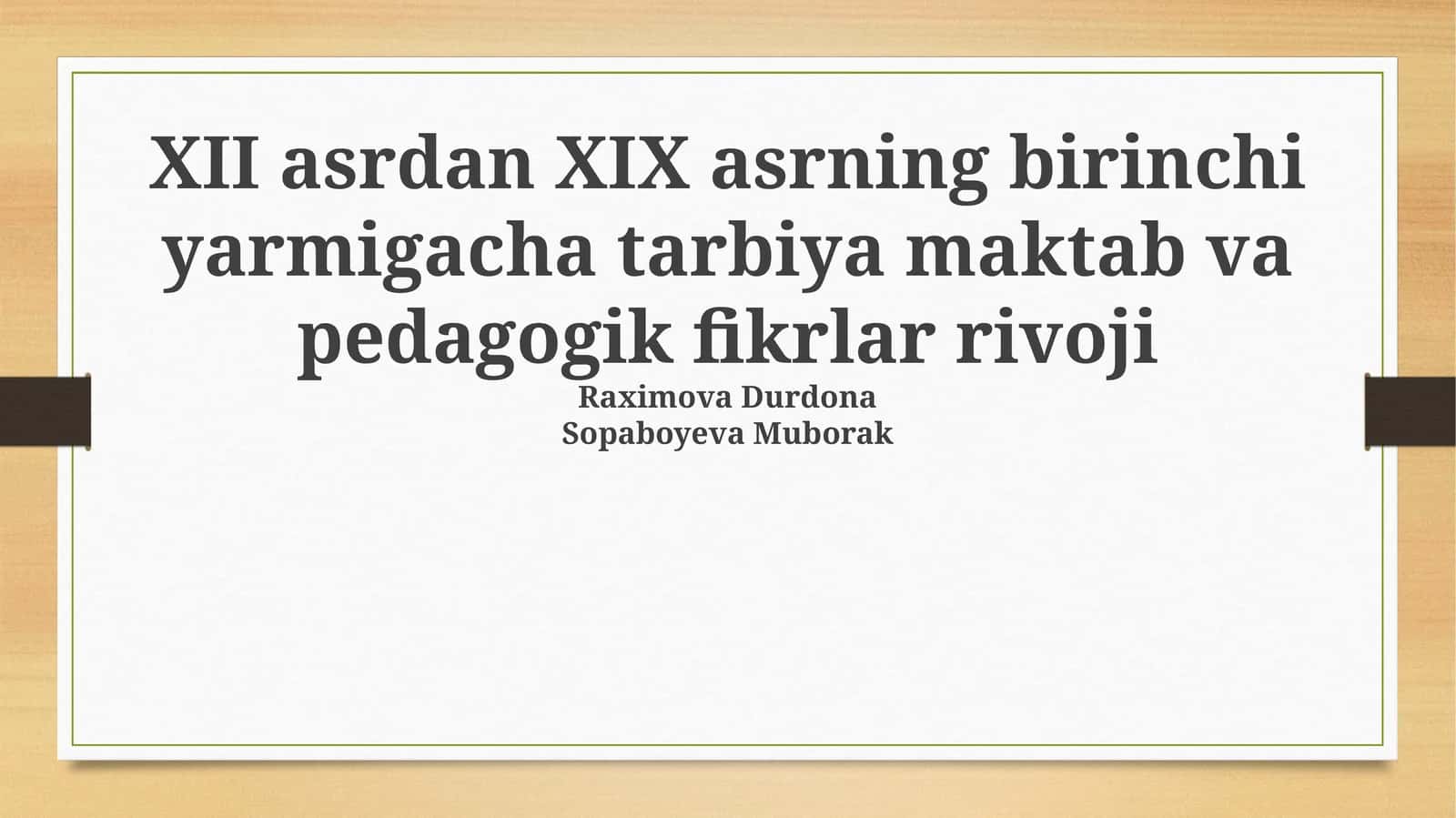 O'rta asrlardan Ma'rifatparvarlikka: Ta'lim Evolyutsiyasi