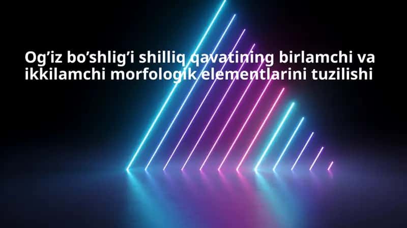 Og’iz bo’shlig’i shilliq qavatining birlamchi va ikkilamchi morfologik elementlarini tuzilishi