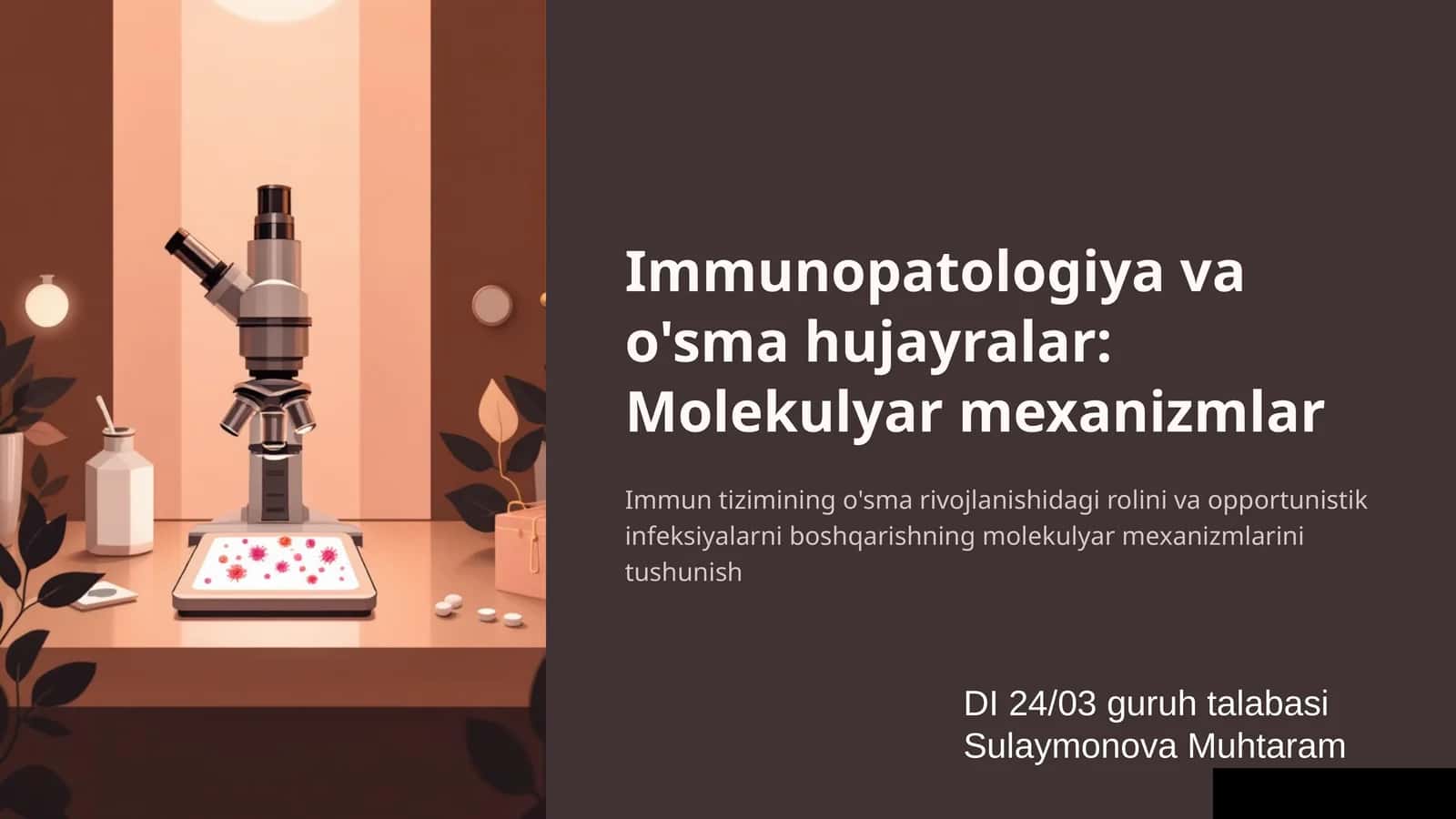 Immunopatologiya va o'sma hujayralar: Molekulyar mexanizmlar