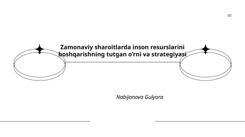 Zamonaviy sharoitlarda inson resurslarini boshqarishning tutgan o’rni va strategiyasi