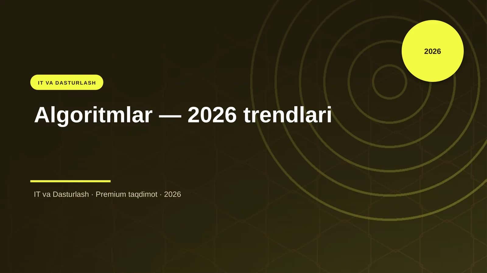 Algoritmlar — 2026 trendlari