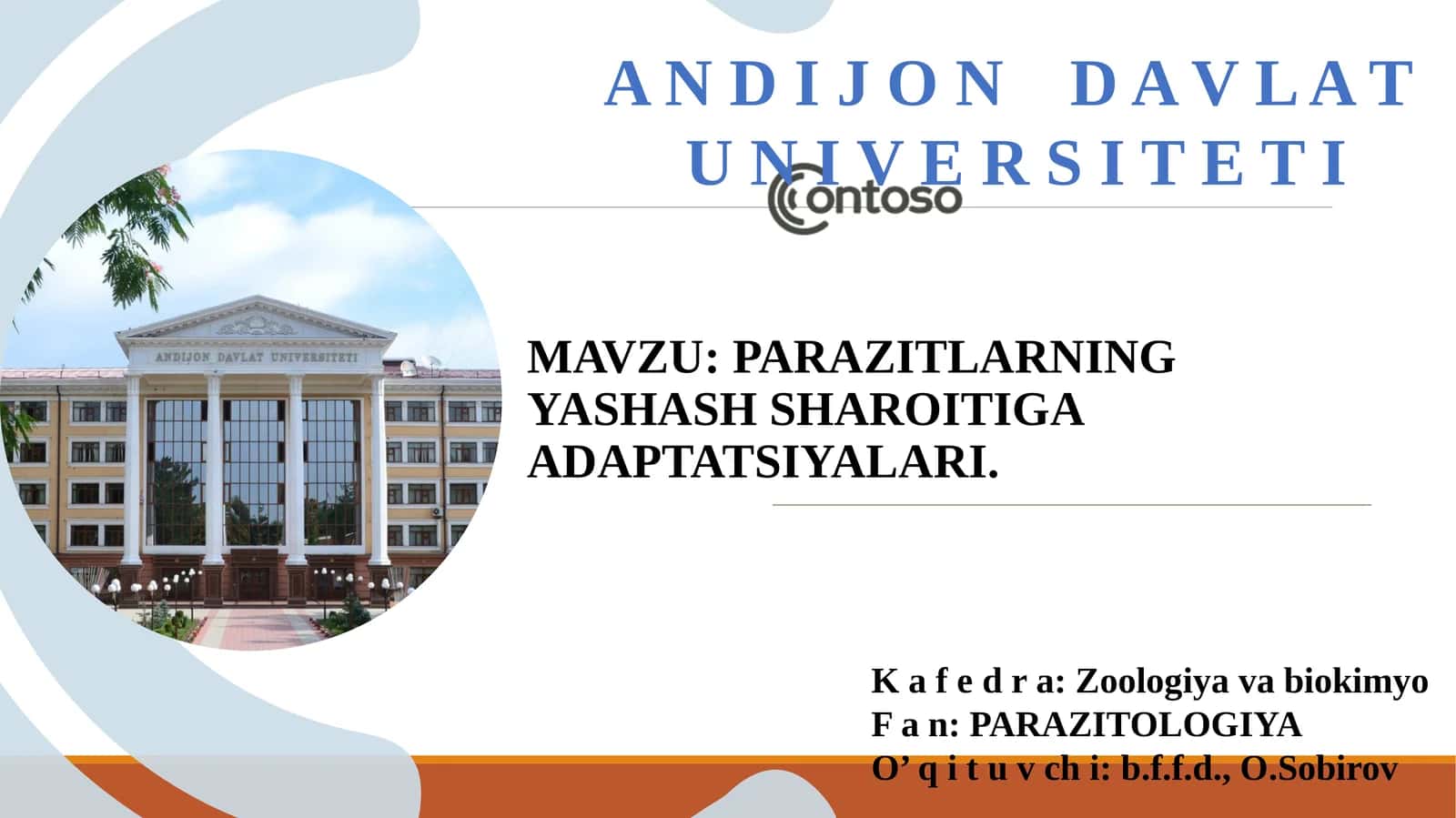 Parazitlarning yashash sharoitiga adaptatsiyalari