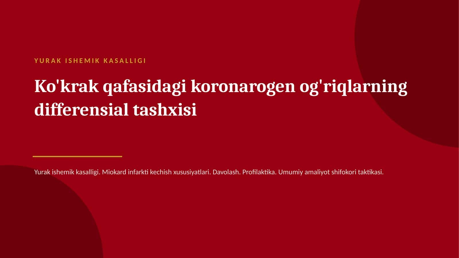 YURAK ISHEMIK KASALLIGI