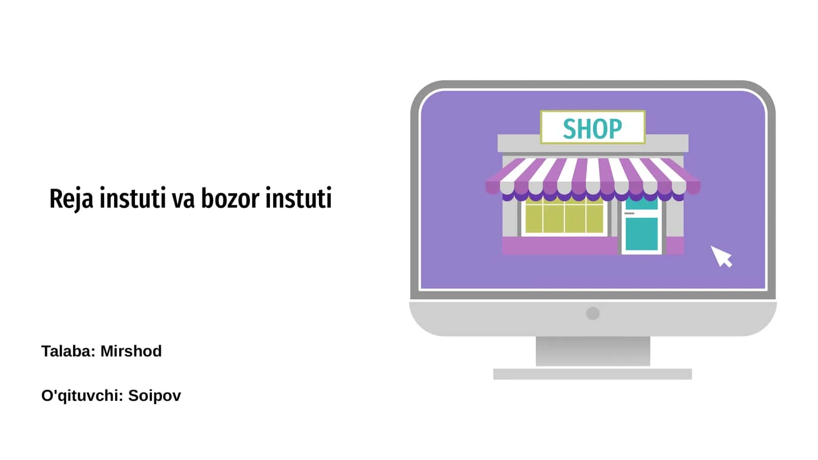 Reja instituti va bozor instuti