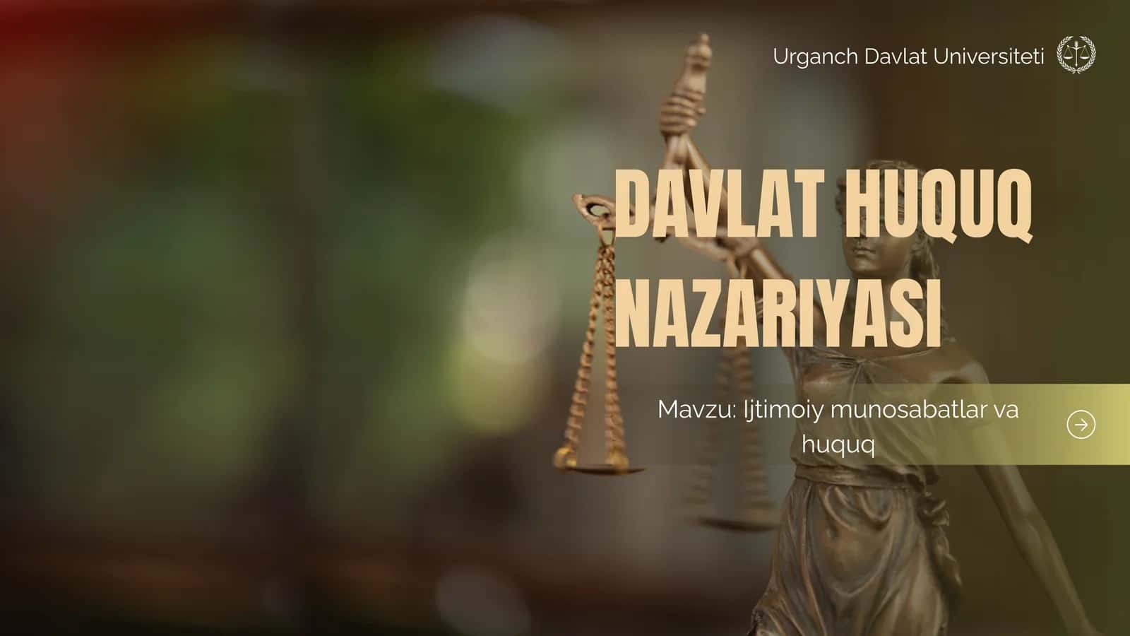 DAVLAT HUQUQ NAZARIYASI