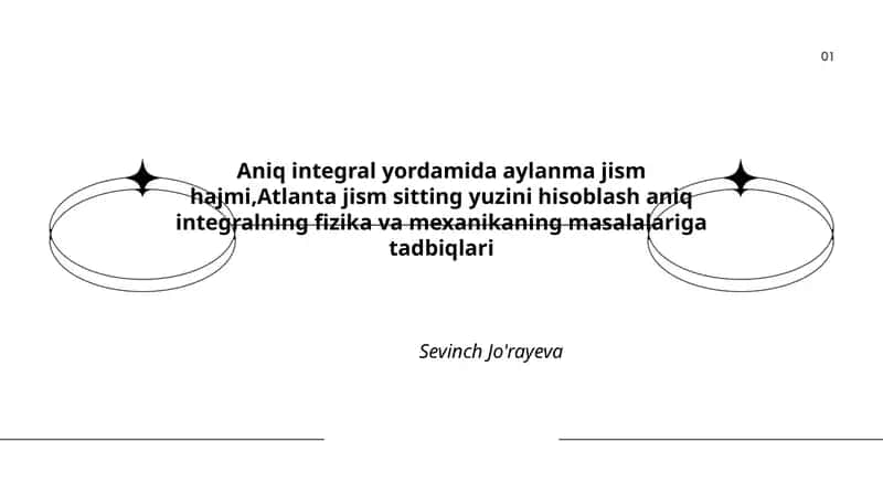 Aylanma jism hajmini hisoblash