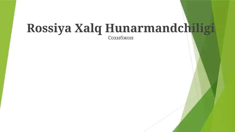Rossiya Xalq Hunarmandchiligi