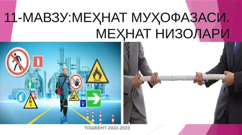 Меҳнат Муҳофазаси.Меҳнат Низолари