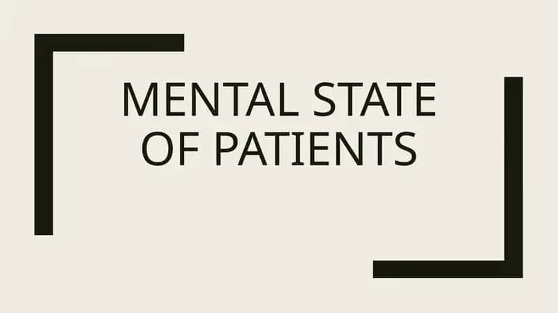 mental state of patients