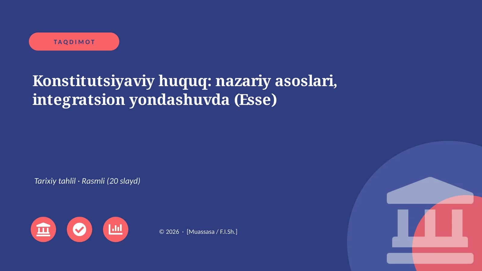 Konstitutsiyaviy huquq: nazariy asoslari, integratsion yondashuvda (Esse)