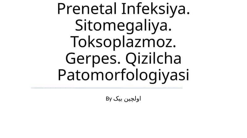 Prenatal Infeksiya
