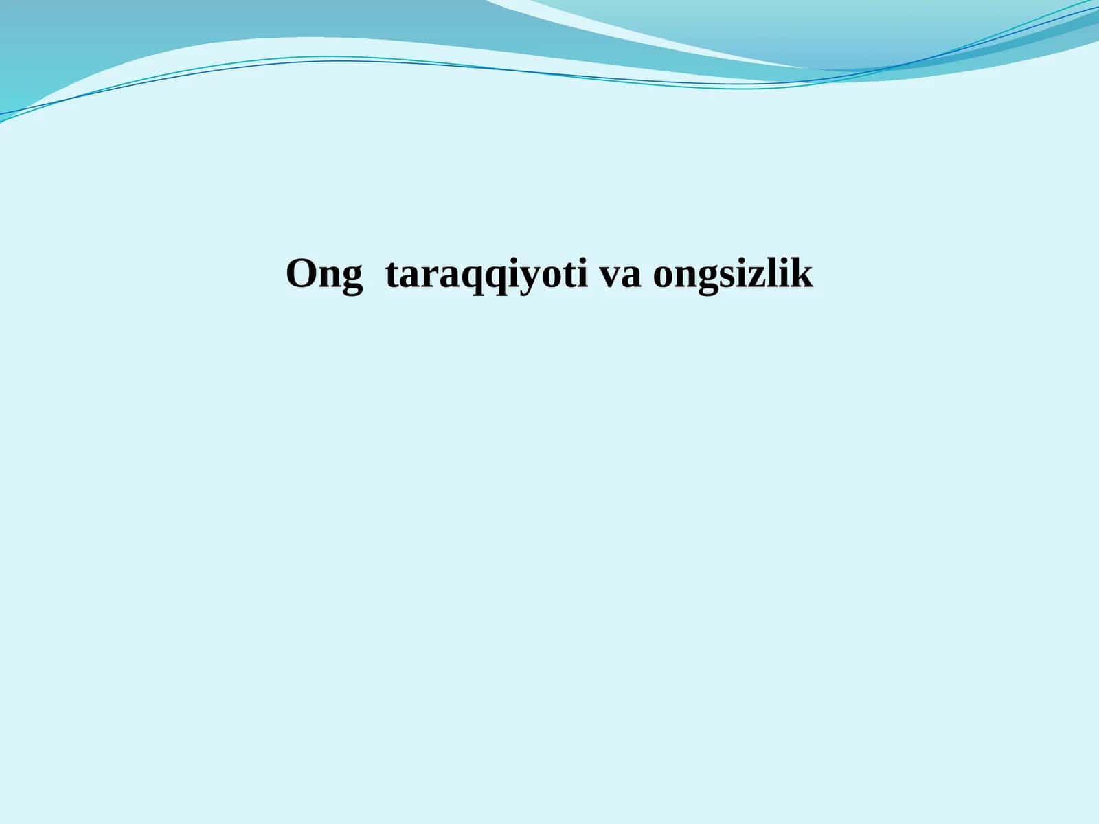 Ongtaraqqiyotivaongsizlik