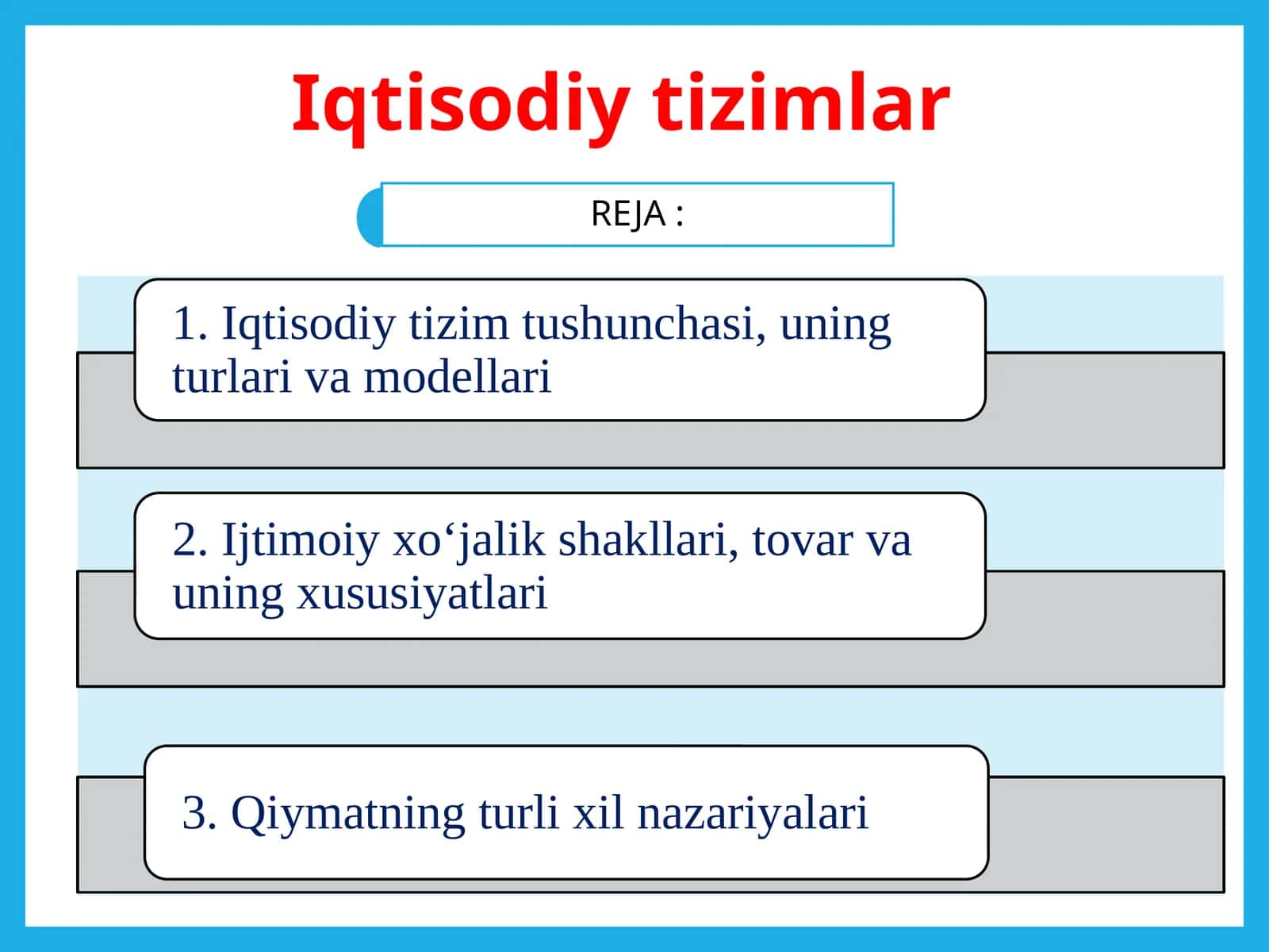 Iqtisodiy tizimlar