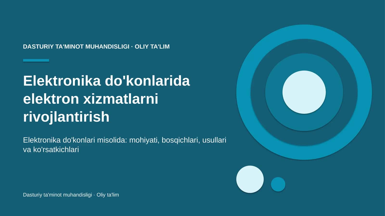 Elektronika do'konlarida elektron xizmatlarni rivojlantirish