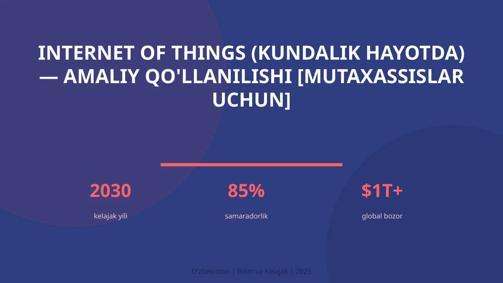 Internet of Things (kundalik hayotda) — amaliy qo'llanilishi [mutaxassislar uchun]